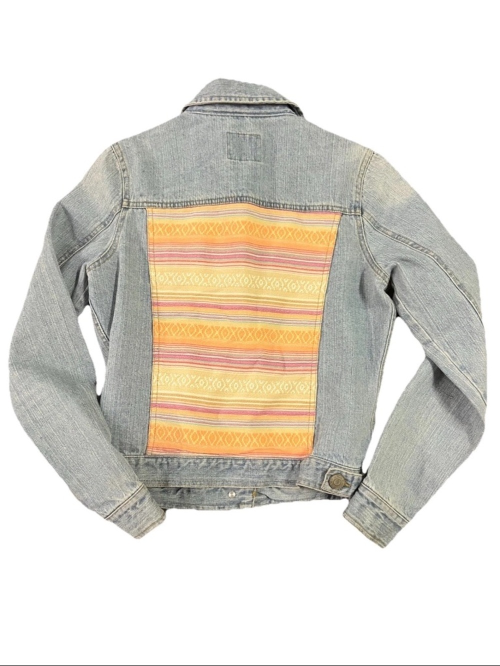 Xiomi “Summer Love” Denim Jacket Light Wash Ladies M Western Boho Grunge - Picture 6 of 12